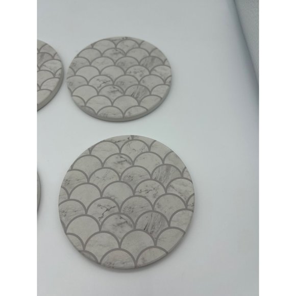 Stone Coasters with Holder - 6 coasters - NIB - Picture 5 of 7